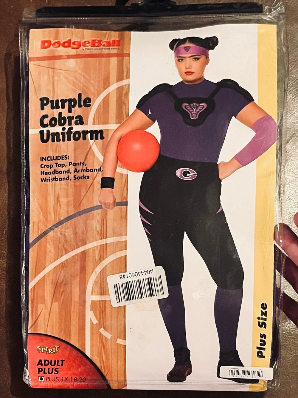 NWT Dodgeball Purple Cobra Uniform Costume Plus Size Spirit Halloween